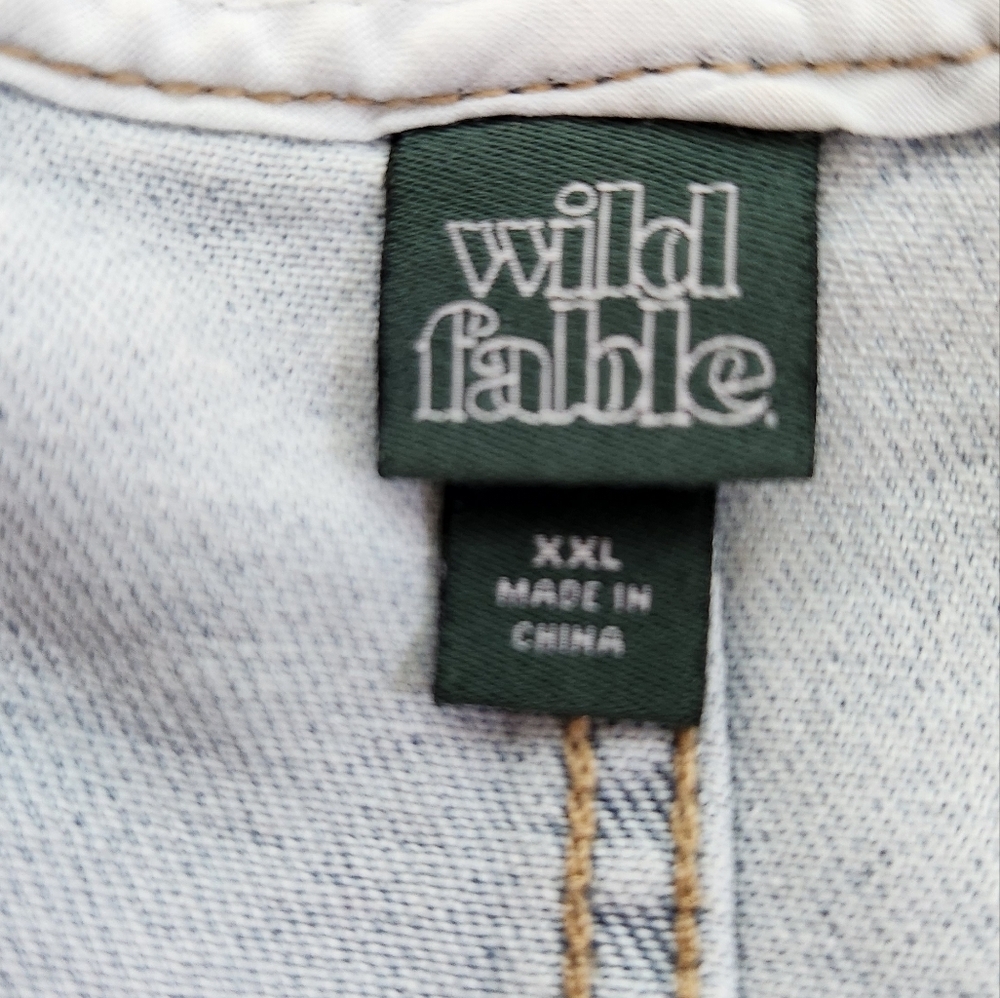 Women's XXL Wild Fable Tops Wild Fable Women’s Cropped Denim Vest - Size XXL - Picture 13 of 16